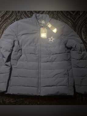 Antigua Navy Quilted Puffer Jacket with Star Emblem